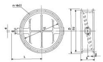圆形风门结构图