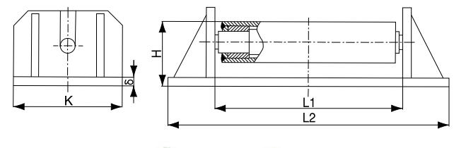 HDG-Ⅱ型滚动支座示意图