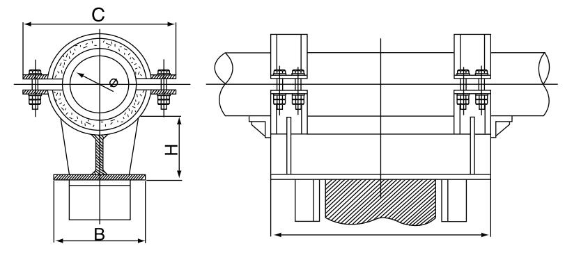 GRDI25-1000高效隔热固定管托